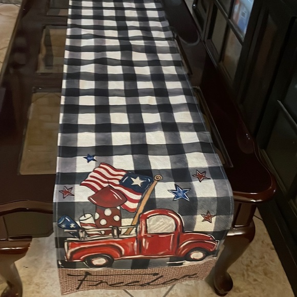 Freedom Home Decorative Linen Table Cloth Runner Table Runner 13 x 72 inch for - Picture 1 of 9